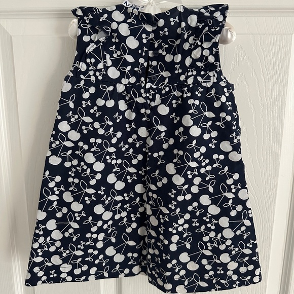 epk Designed in France Toddler Girls Cherry Dress Navy and White 2T - Picture 4 of 4